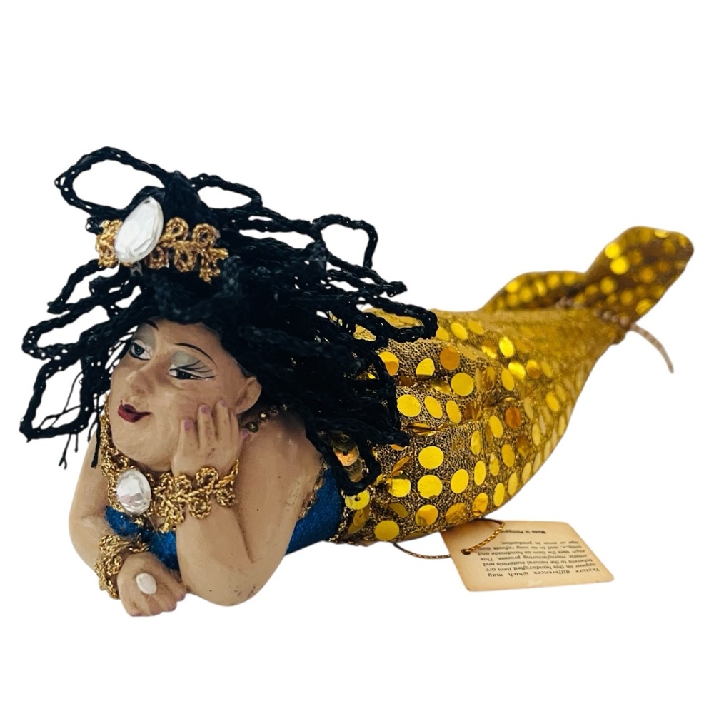 Vintage Katherine's Collection Gold Sequin Mermaid Doll Wayne Kleski